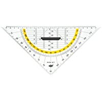 Wedo 0527 - Escuadra de geometría con mango- 250 mm- transparente